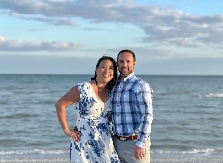 Brandon and Tiffany at a friends wedding in Florida