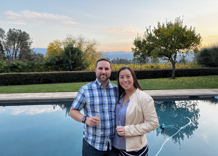 Brandon and Tiffany in Napa Valley, CA