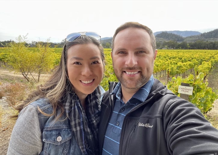 Brandon and Tiffany wine tour Napa Valley, CA