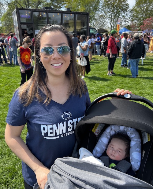 Tiffany and son Bryce at Naperville Food Truck Festival