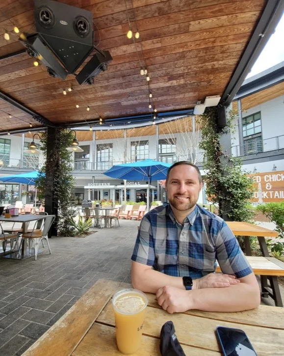 Brandon at Light Haus beer garden Sparkman Wharf Tampa